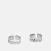 Accessoires Vintage Supply | Vintage Supply Unisex 2 Pack Ring Silver-Coloured