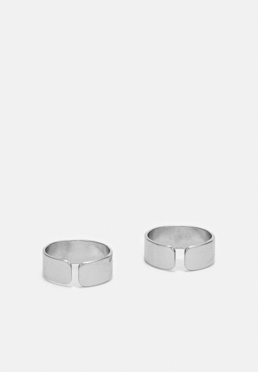 Accessoires Vintage Supply | Vintage Supply Unisex 2 Pack Ring Silver-Coloured