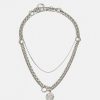 Accessoires Vintage Supply | Vintage Supply Multi Necklace Unisex 3 Pack Necklace Silver-Coloured