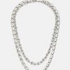 Accessoires Vintage Supply | Vintage Supply Multi Chain Necklace Unisex Necklace Silver-Coloured