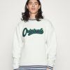 Clothing Vintage Supply | Vintage Supply Originals Chenille Patch Zip-Up Sweatshirt Ecru