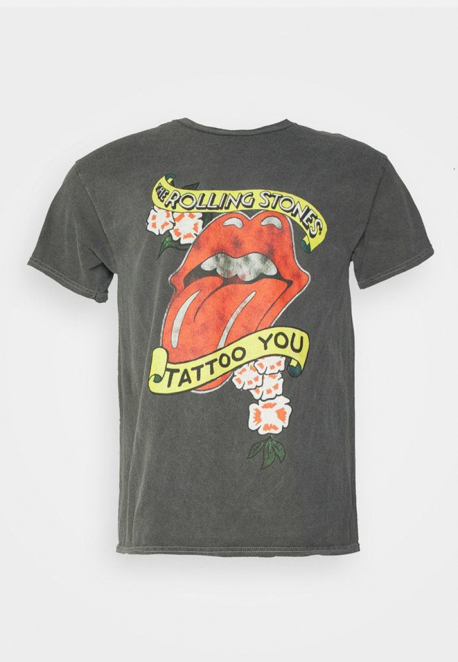 Clothing Vintage Supply | Vintage Supply Rolling Stones Graphic Tee Unisex Print T-Shirt Charcoal