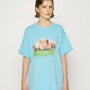 Clothing Vintage Supply | Vintage Supply Overdye With Puppies Graphic Print T-Shirt Blue