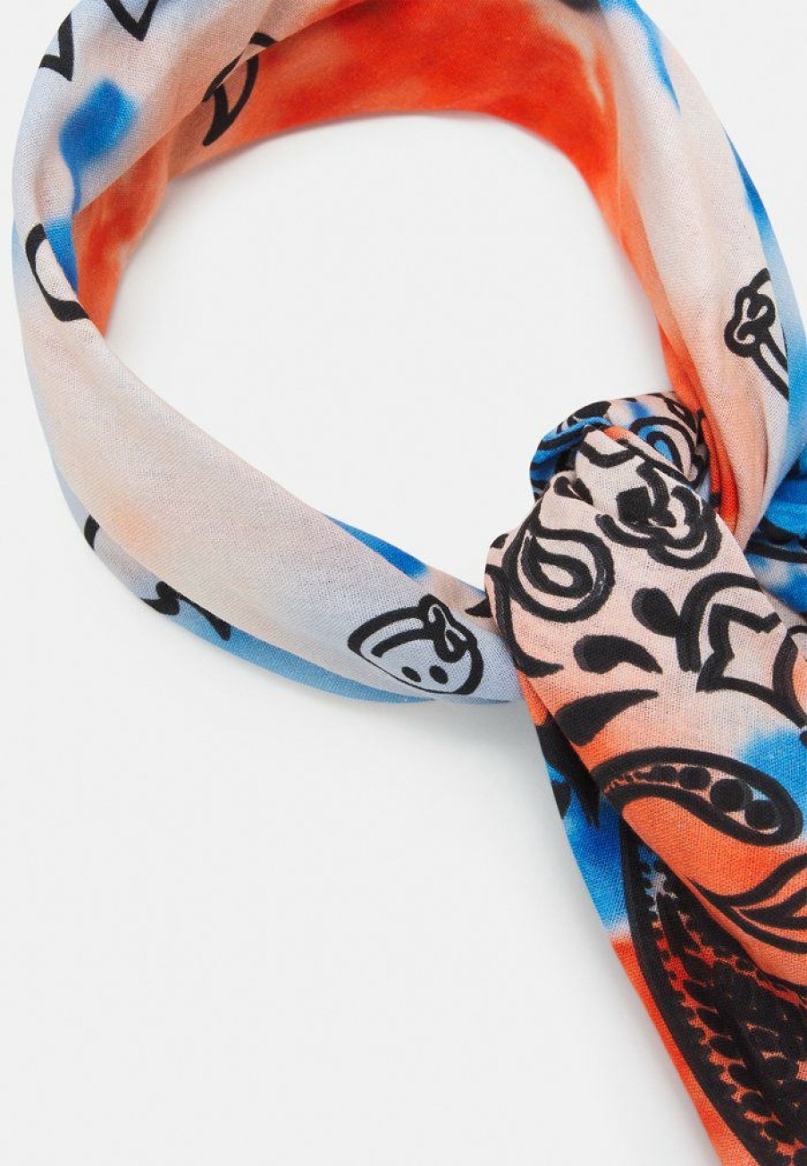 Accessoires Vintage Supply | Vintage Supply Bandana Set Foulard Blue/Orange/Red