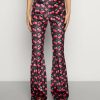 Clothing Vintage Supply | Vintage Supply Stretch Flare In Cherries Print Trousers Multi