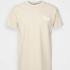 Clothing Vintage Supply | Vintage Supply Overdyed With Core Chest Logo Print Unisex Basic T-Shirt Honey Peach