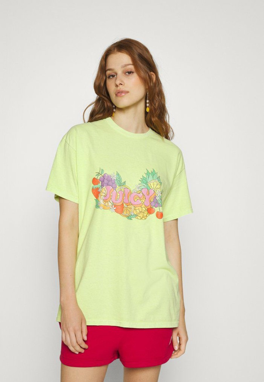 Clothing Vintage Supply | Vintage Supply Oversized With Juicy Graphic Print T-Shirt Green