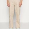 Clothing Vintage Supply | Vintage Supply Elasticated Straight Leg Trouser Unisex Trousers Ecru