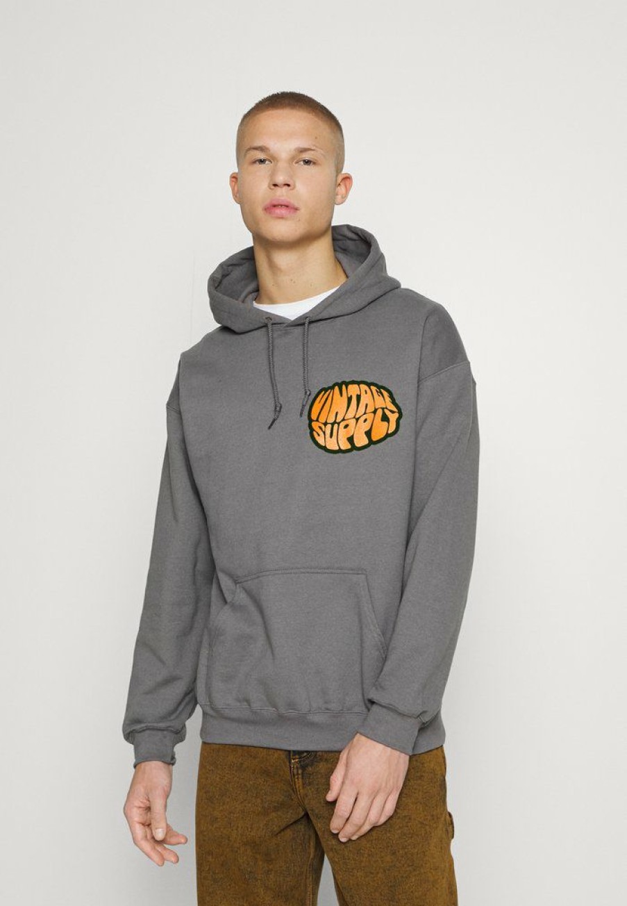 Clothing Vintage Supply | Hoodie With Vintage Supply Skate Logo Graphic Unisex Sweatshirt Charcoal