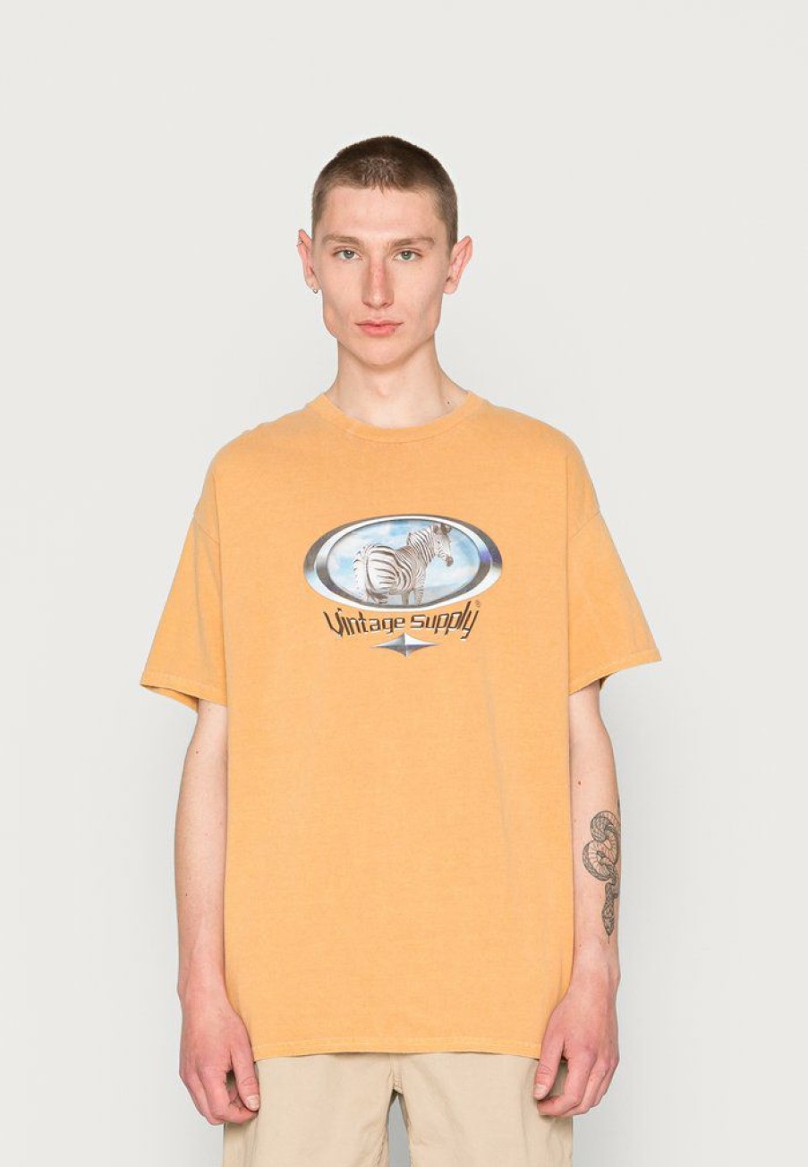 Clothing Vintage Supply | Vintage Supply Zebragiraffe Tee Print T-Shirt Old Gold