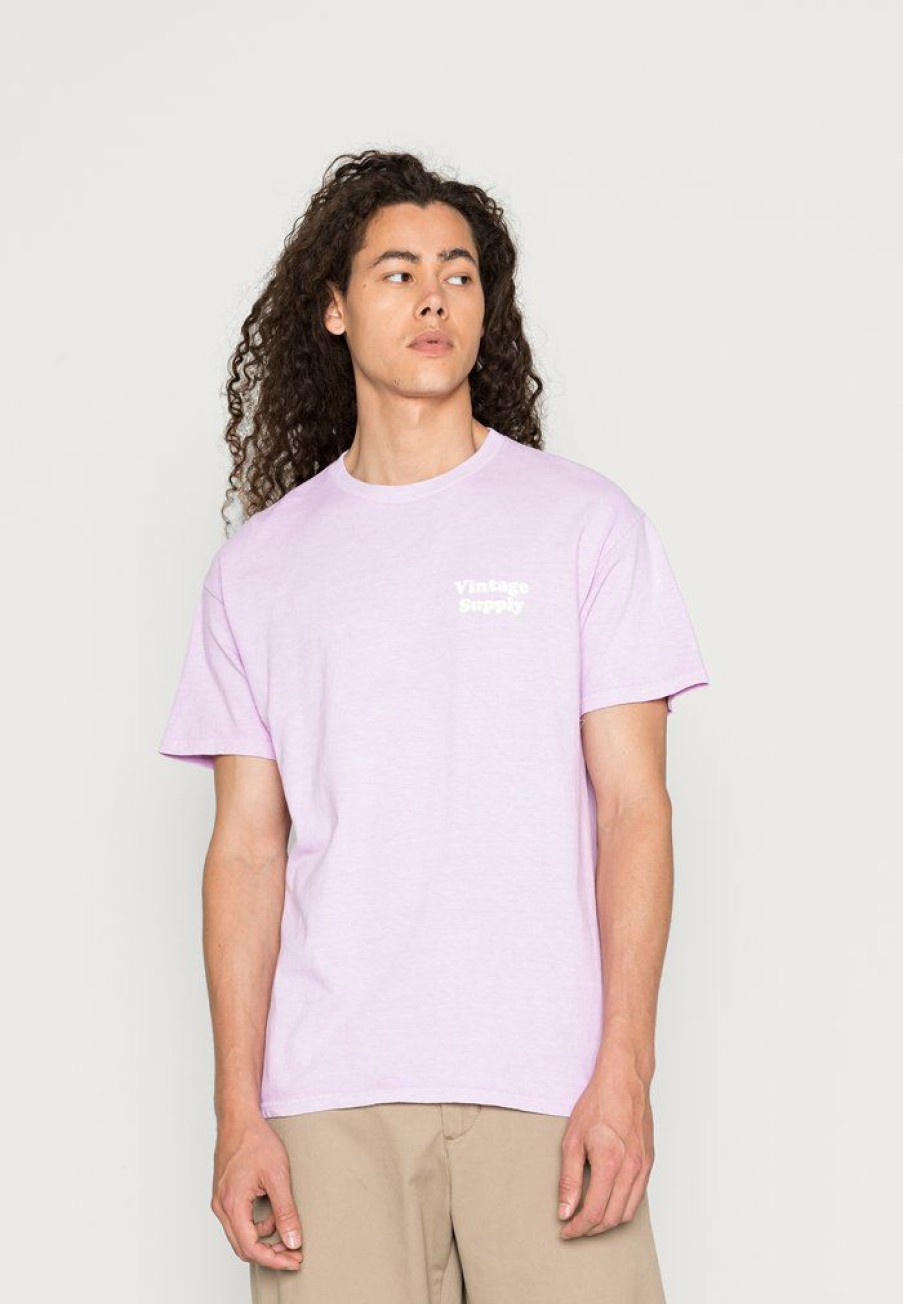 Clothing Vintage Supply | Vintage Supply Core Logo Print Tee Unisex Print T-Shirt Overdye Lilac