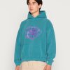 Clothing Vintage Supply | Vintage Supply Front Print Hoodie Sweatshirt Teal