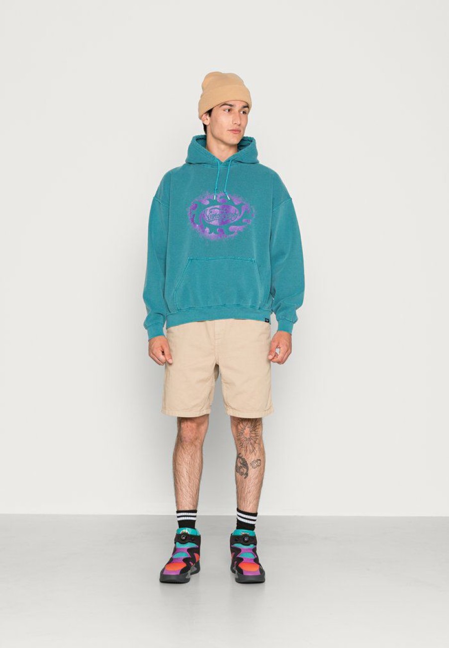 Clothing Vintage Supply | Vintage Supply Front Print Hoodie Sweatshirt Teal