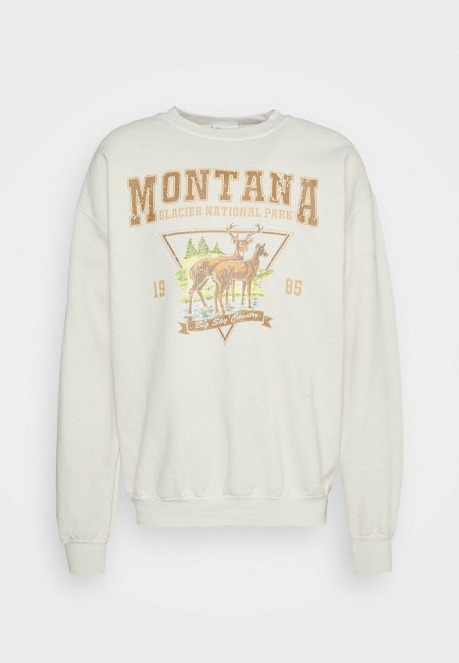 Clothing Vintage Supply | Vintage Supply Overdyed With Vintage Montana Graphic Unisex Sweatshirt Biscotti