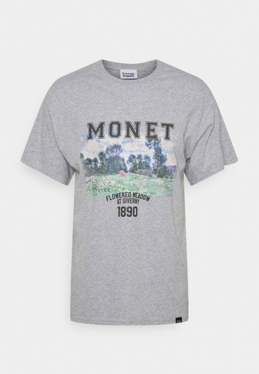 Clothing Vintage Supply | Vintage Supply Monet Arts Graphic Print T-Shirt Grey