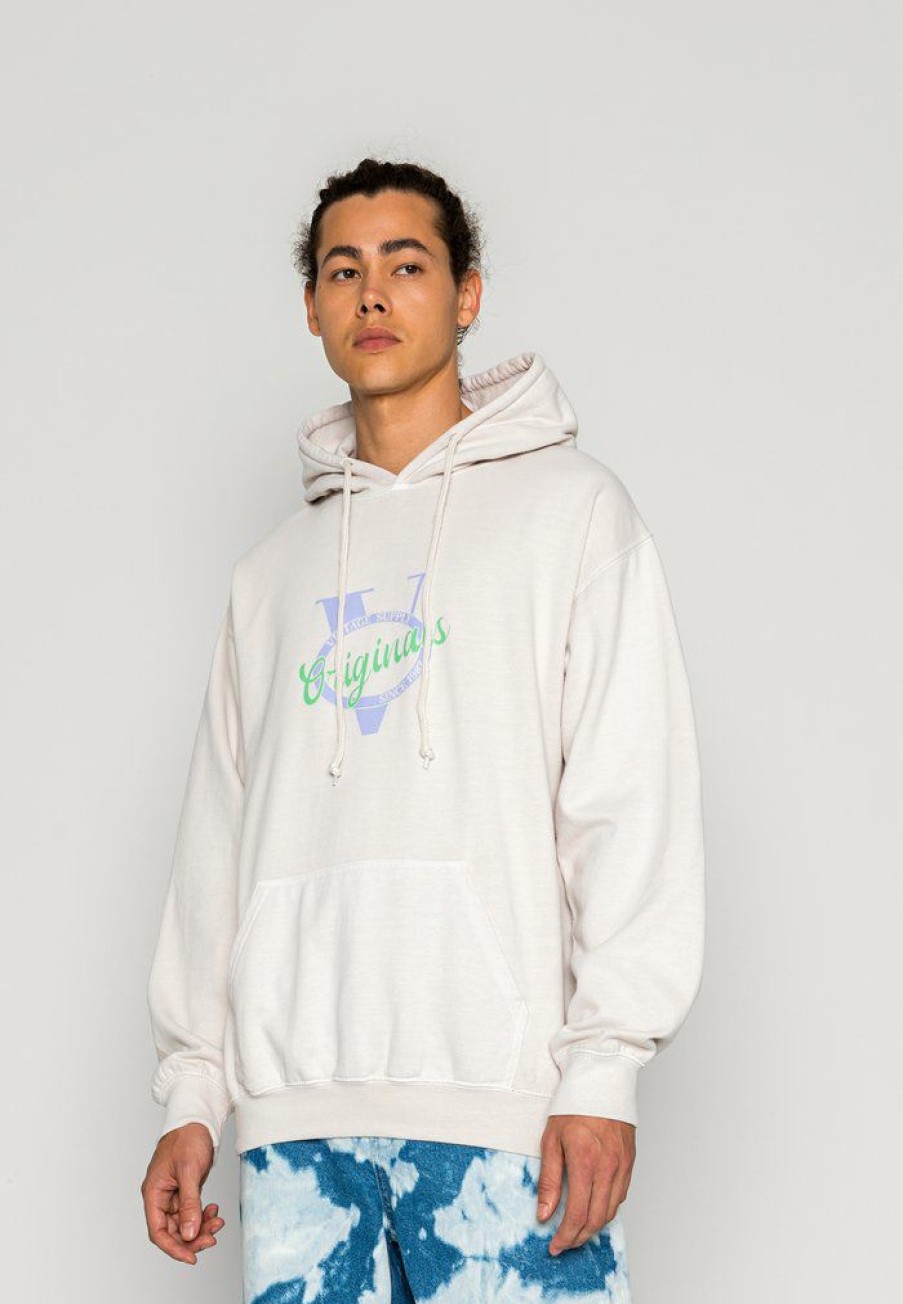 Clothing Vintage Supply | Vintage Supply Hoodie With Originals Print Unisex Hoodie Overdye Off White