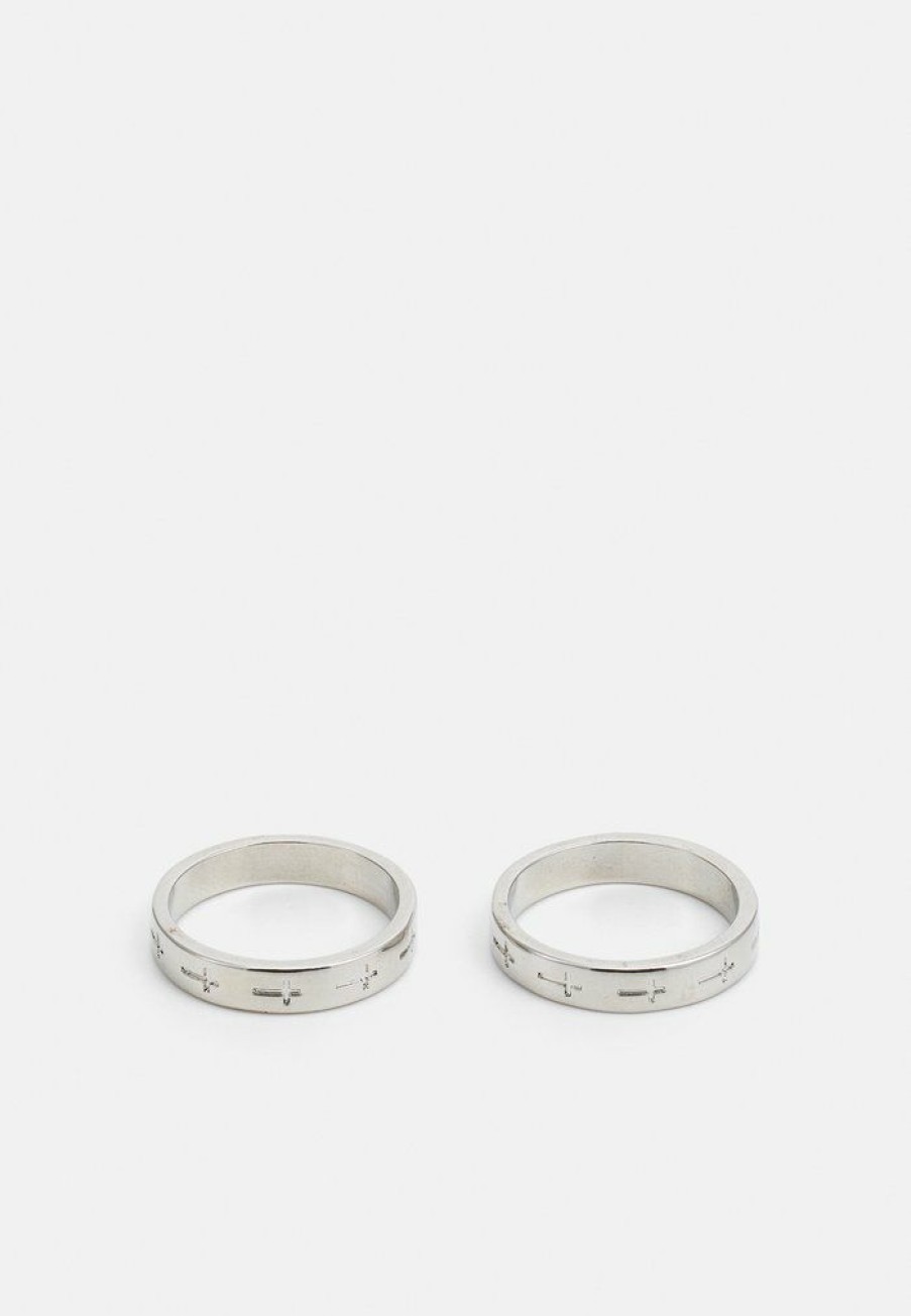 Accessoires Vintage Supply | Vintage Supply 2 Pack Ring Silver-Coloured