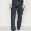 Clothing Vintage Supply | Vintage Supply Washed Straight Leg Jeans Dark Denim Blue