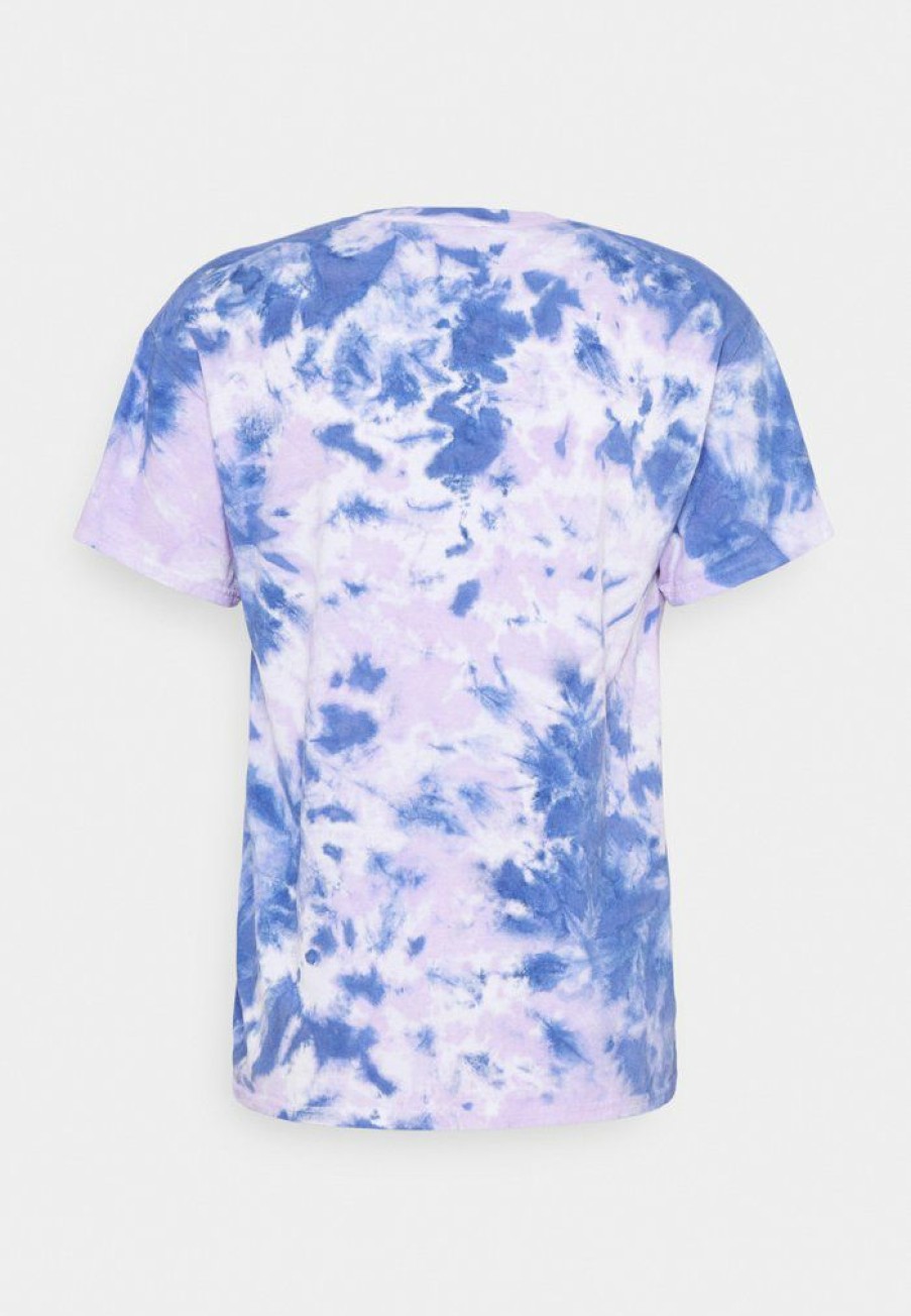 Clothing Vintage Supply | Vintage Supply Tie Dyed With Earth Graphic Unisex Print T-Shirt Purple