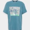 Clothing Vintage Supply | Vintage Supply Vincent Front Print Tee Unisex Print T-Shirt Dark Aqua