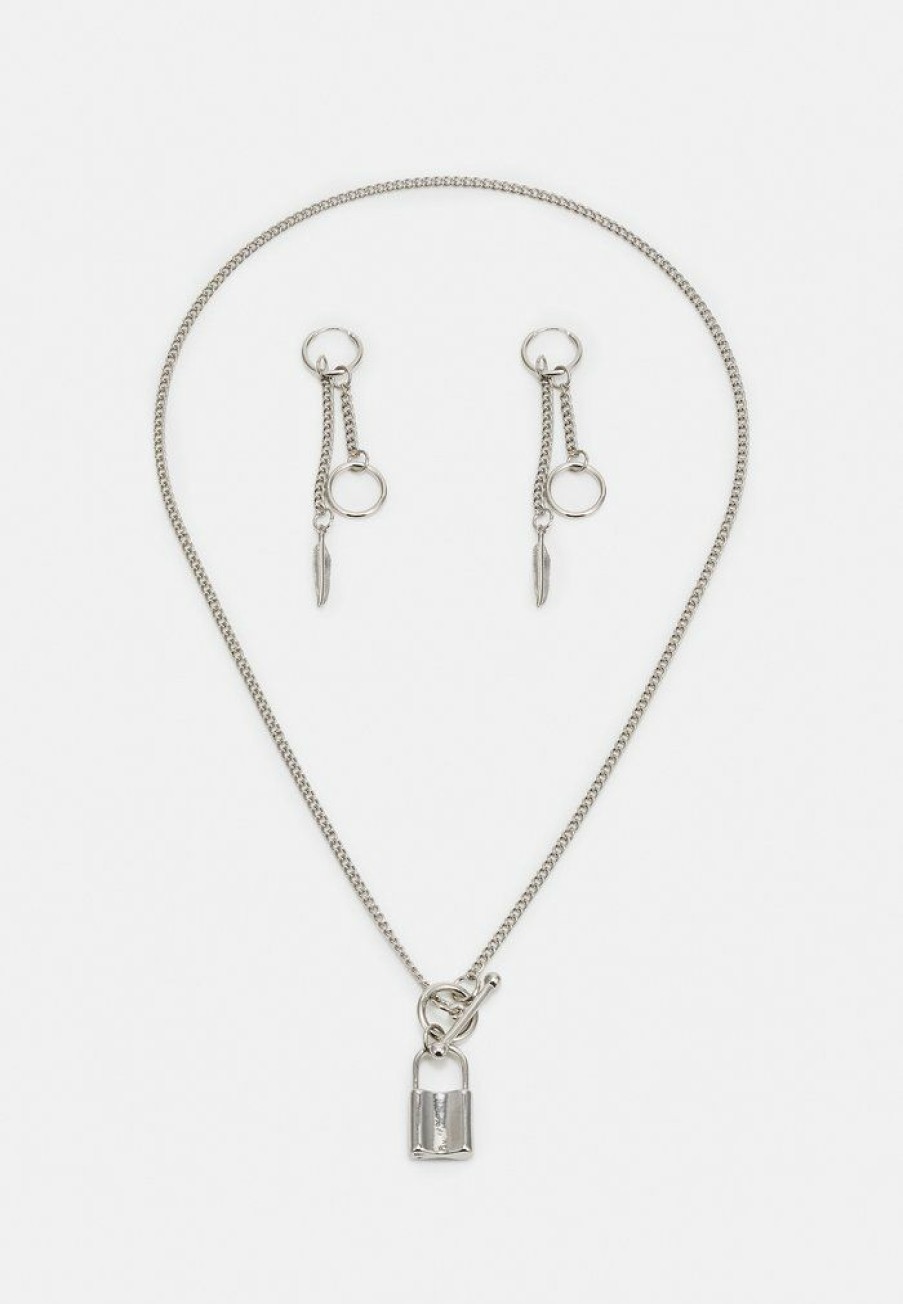 Accessoires Vintage Supply | Vintage Supply Necklace Earring Unisex Set Earrings Silver-Coloured