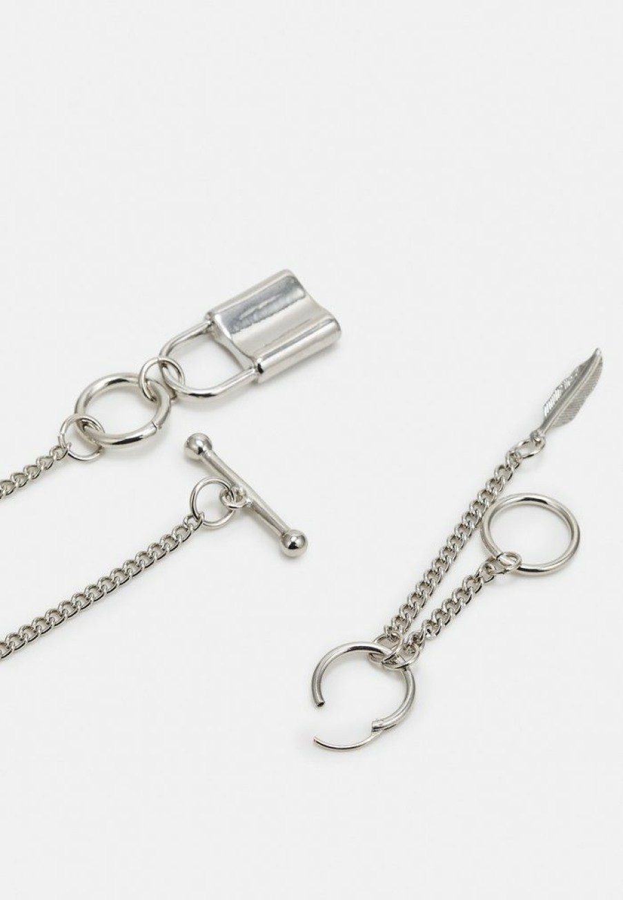 Accessoires Vintage Supply | Vintage Supply Necklace Earring Unisex Set Earrings Silver-Coloured