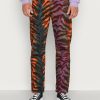 Clothing Vintage Supply | Vintage Supply Tiger Printed Straight Leg Jeans Orange