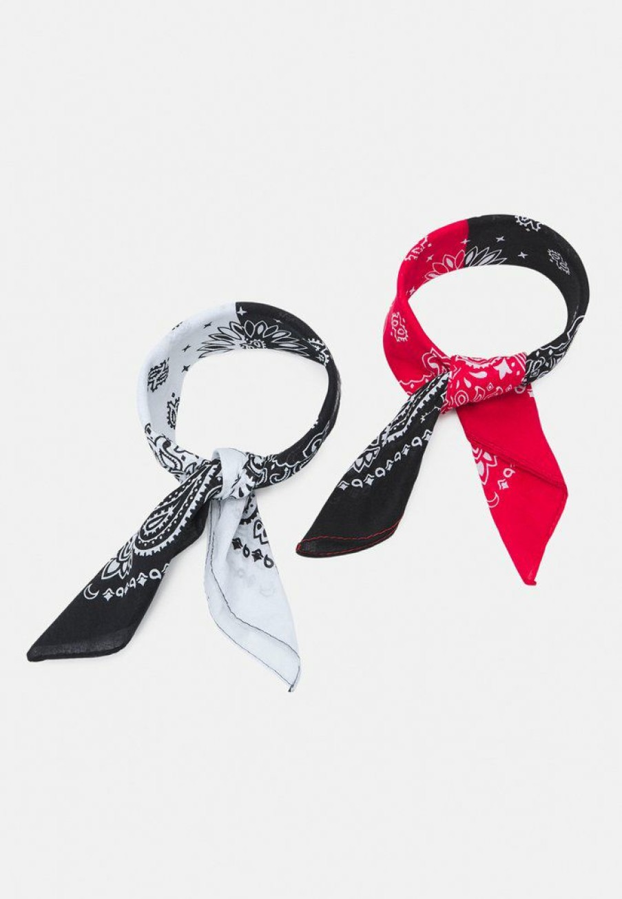 Accessoires Vintage Supply | Vintage Supply Bandana Set Foulard Black/Red/White