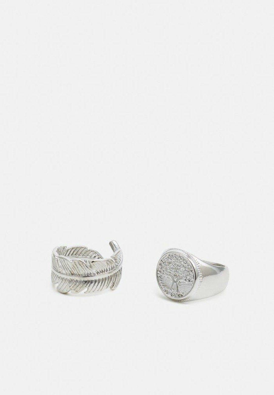 Accessoires Vintage Supply | Vintage Supply 2 Pack Ring Silver-Coloured