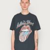 Clothing Vintage Supply | Vintage Supply The Rolling Stones Front Tee Print T-Shirt Charcoal Od