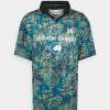 Clothing Vintage Supply | Vintage Supply Snake Football Shirt With Collar Print T-Shirt Blue