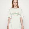 Clothing Vintage Supply | Vintage Supply Oversized Tee With Vs Originals Graphic Print T-Shirt White