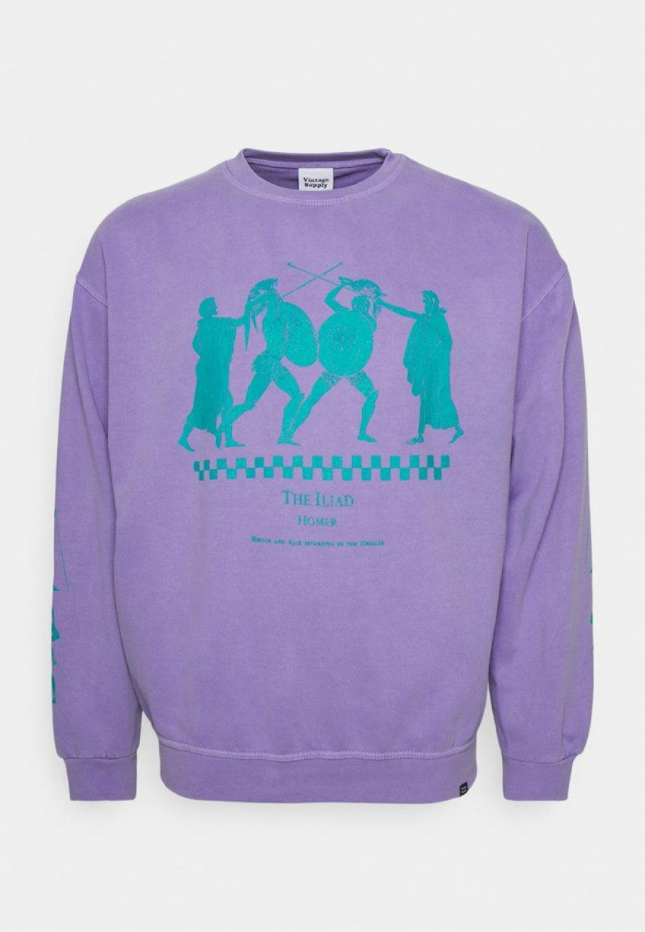 Clothing Vintage Supply | Vintage Supply Plus The Iliad Homer Sweatshirt Purple