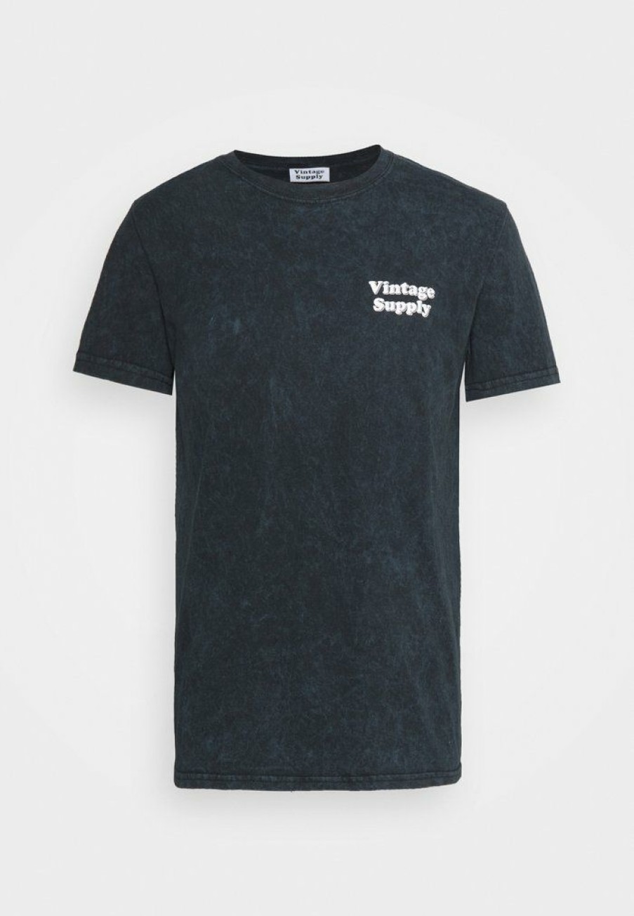 Clothing Vintage Supply | Vintage Supply Unisex Printed Core Print T-Shirt Snow Washed Black