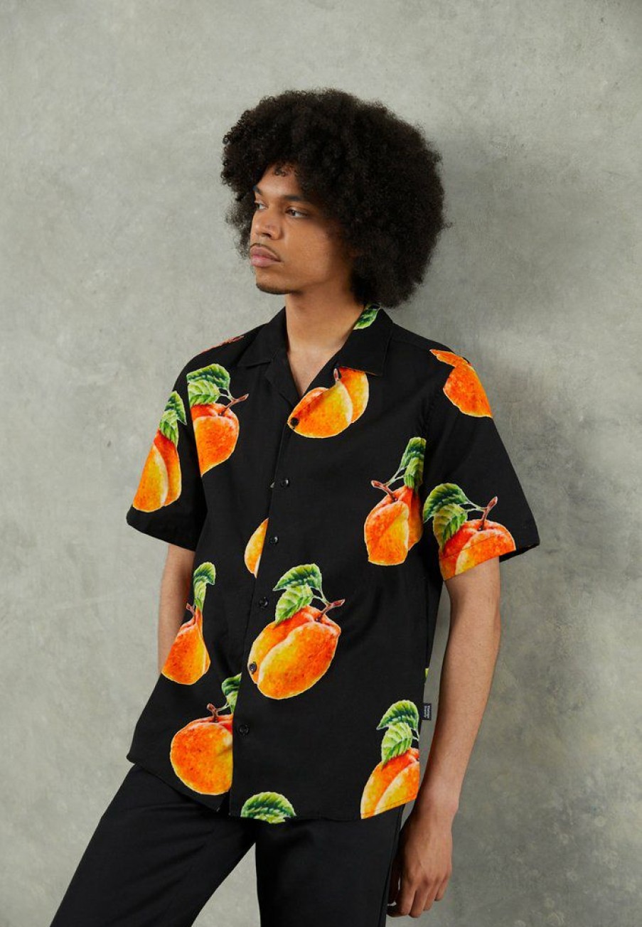 Clothing Vintage Supply | Vintage Supply Peach Revere Shirt Shirt Black