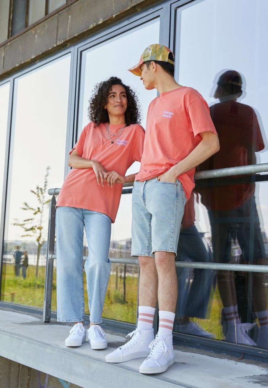 Clothing Vintage Supply | Vintage Supply Logo Unisex Basic T-Shirt Overdyed Orange