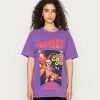 Clothing Vintage Supply | Vintage Supply Oversized With Rocket Man Graphic Print T-Shirt Purple