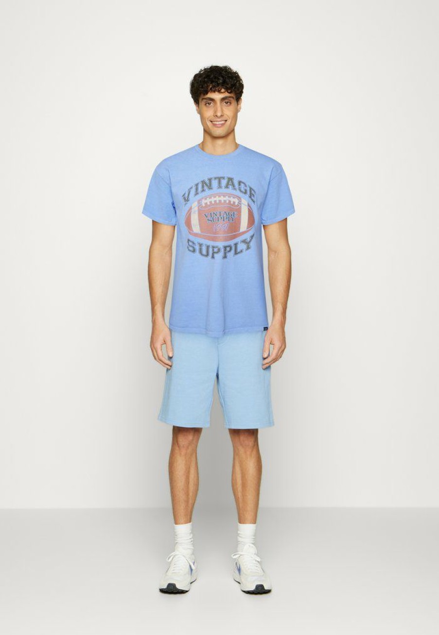 Clothing Vintage Supply | Vintage Supply Front Tee Print T-Shirt Blue