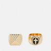 Accessoires Vintage Supply | Vintage Supply 2 Pack Ring Gold-Coloured