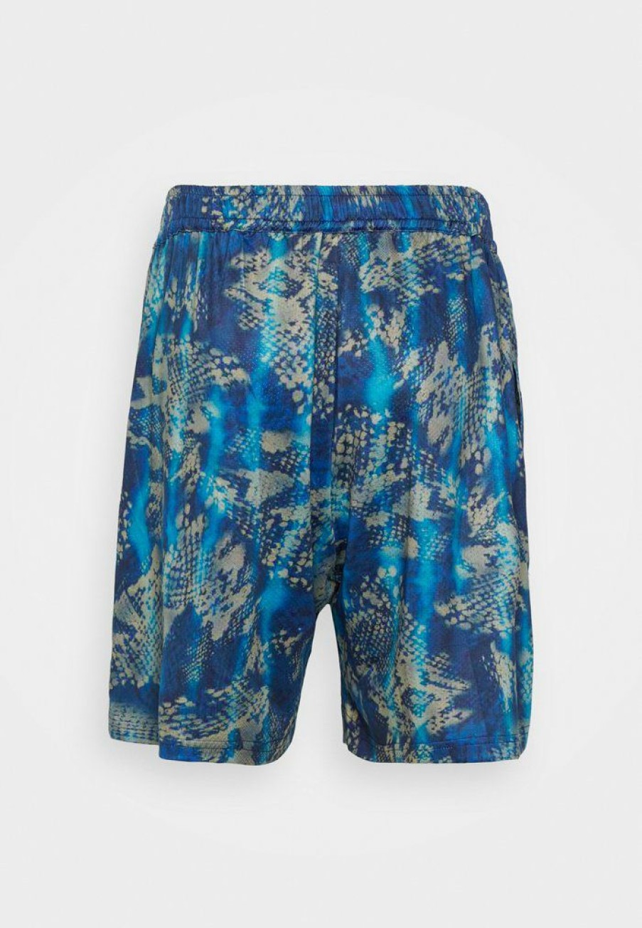 Clothing Vintage Supply | Vintage Supply Snake Print Football Shorts Blue