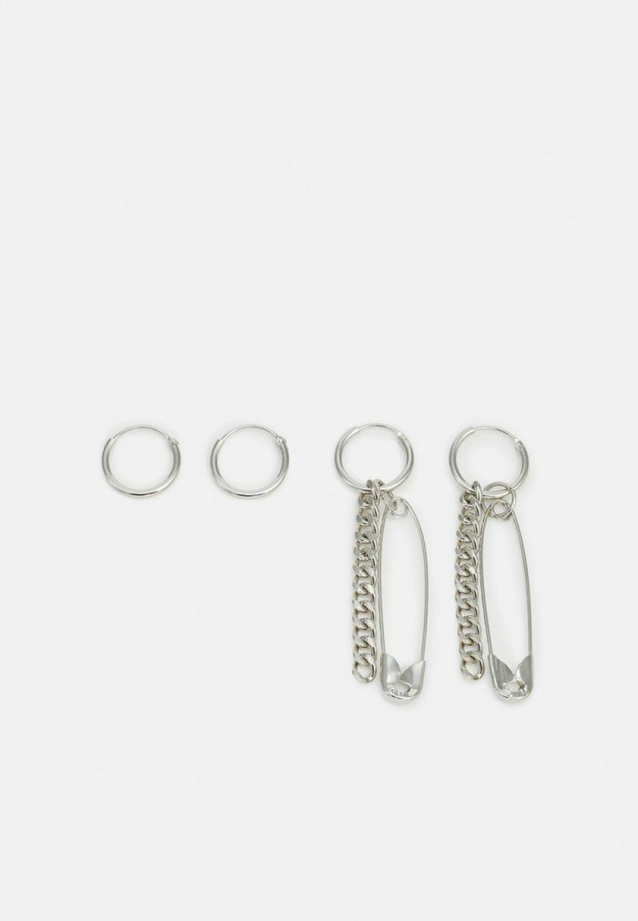 Accessoires Vintage Supply | Vintage Supply Earring Unisex 2 Pack Earrings Silver-Coloured