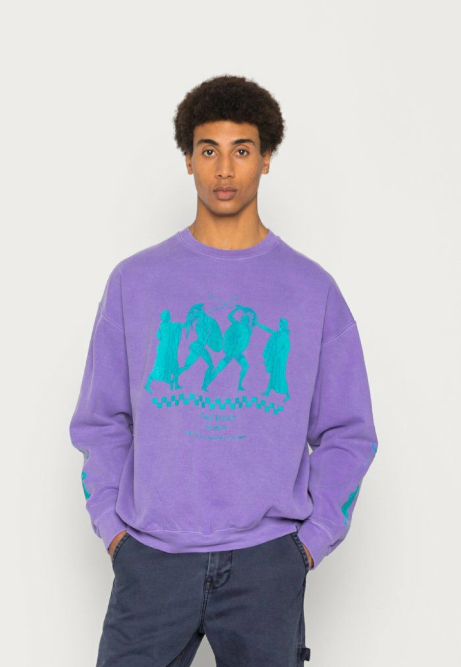 Clothing Vintage Supply | Vintage Supply The Iliad Homer Crew Sweatshirt Washed Purple