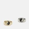 Accessoires Vintage Supply | Vintage Supply Unisex 2 Pack Ring Silver-Coloured/Gold-Coloured