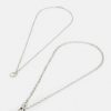 Accessoires Vintage Supply | Vintage Supply 2 Pack Unisex Necklace Silver-Coloured