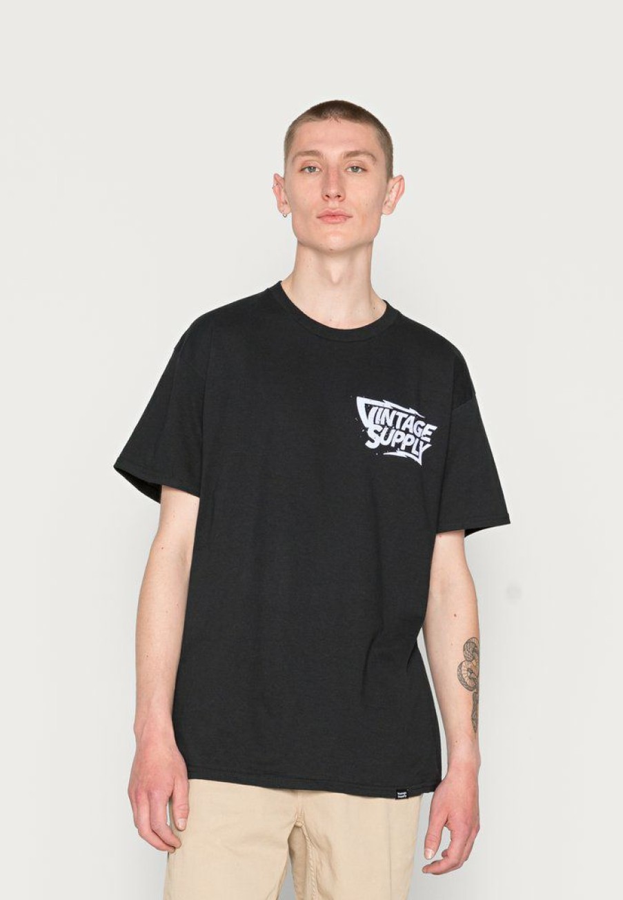 Clothing Vintage Supply | Vintage Supply Tee Print T-Shirt Black