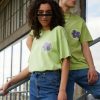 Clothing Vintage Supply | Vintage Supply Flower Chest Logo Unisex Print T-Shirt Overdyed Lime