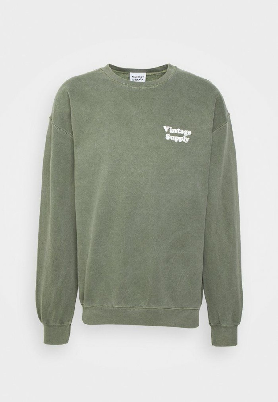 Clothing Vintage Supply | Vintage Supply Core Graphic Unisex Sweatshirt Khaki