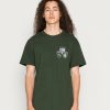 Clothing Vintage Supply | Vintage Supply Veritas Sapienta Chest Embroidery Tee Print T-Shirt Forest Green