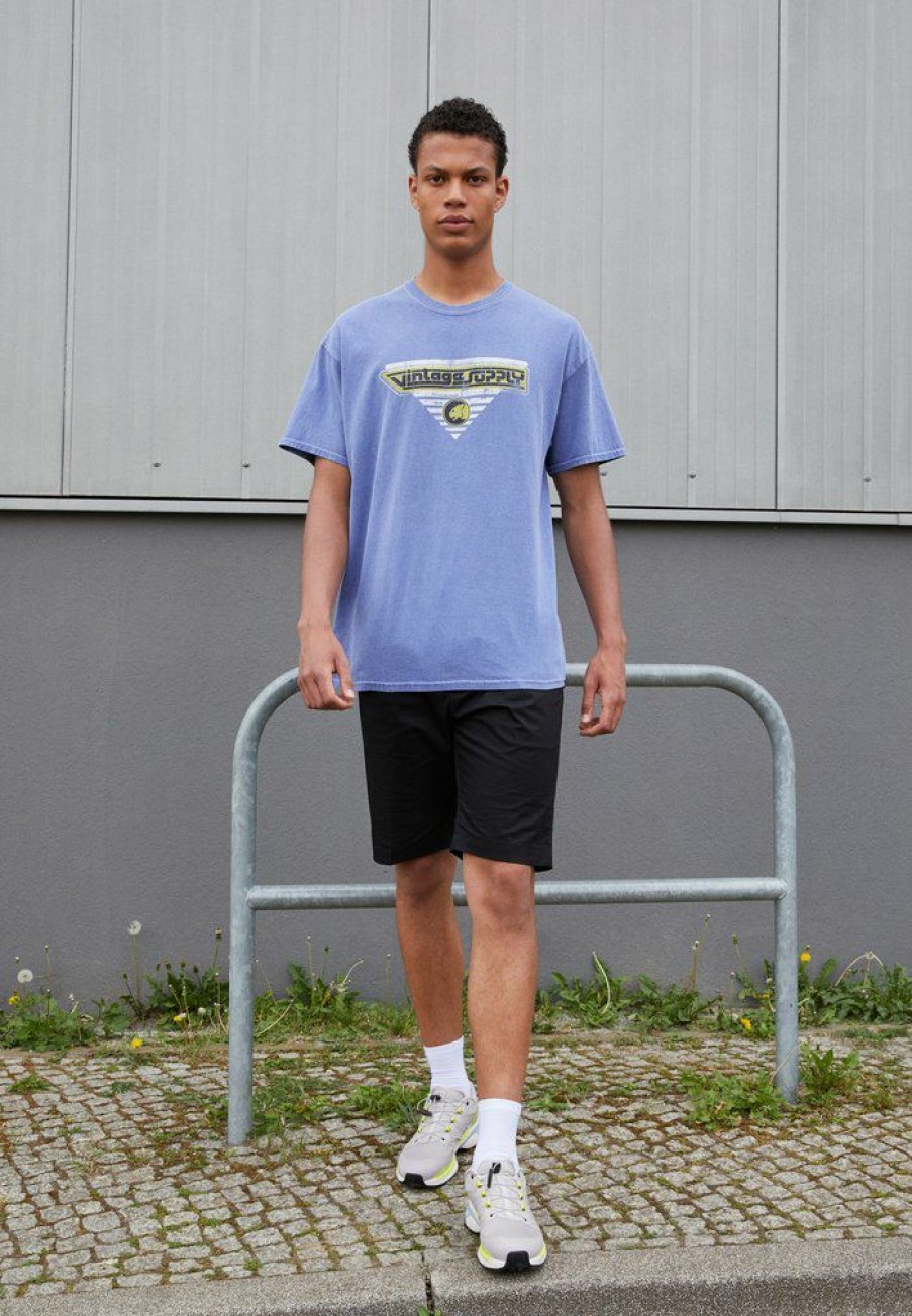 Clothing Vintage Supply | Vintage Supply Front Tee Print T-Shirt Blue