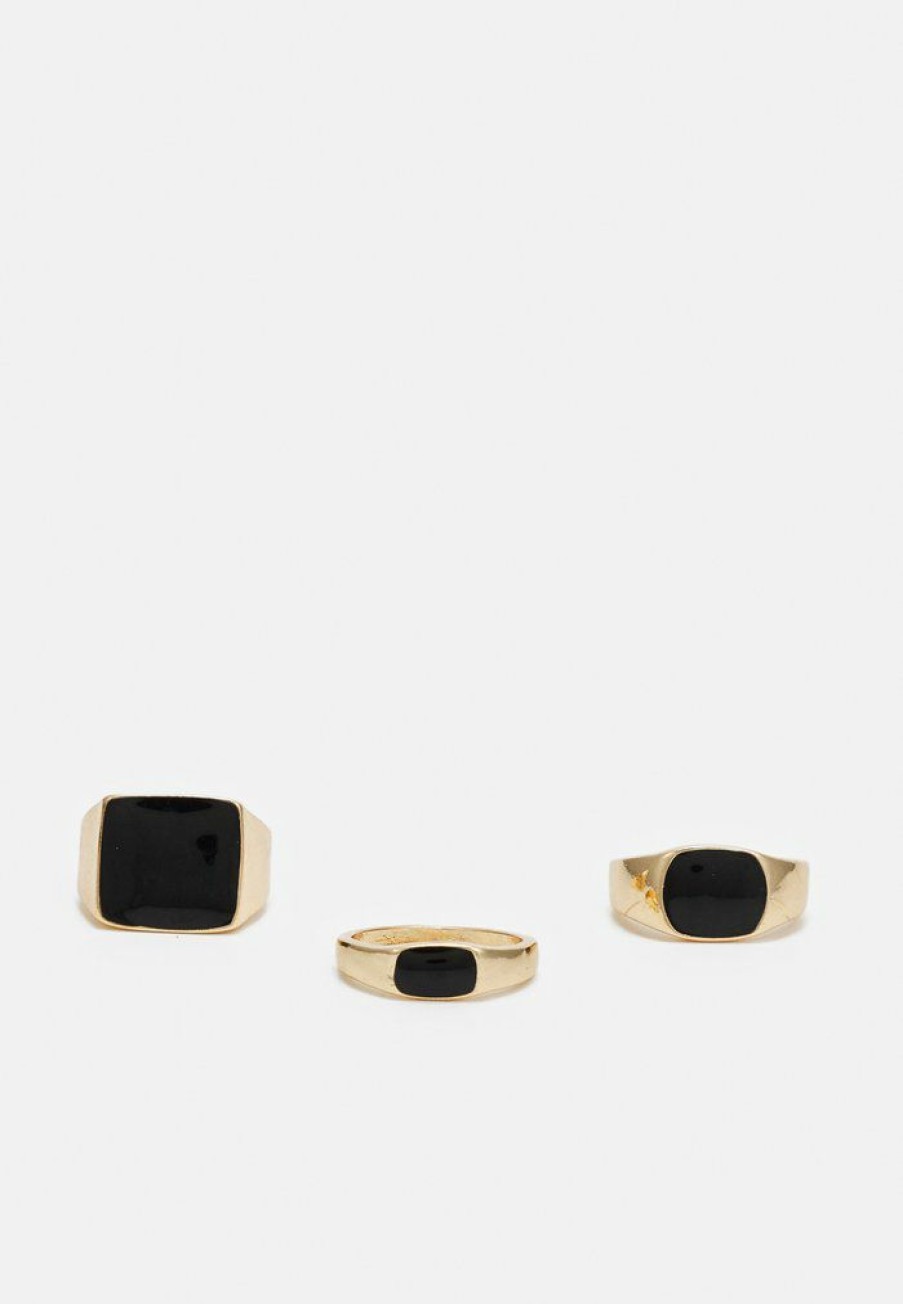 Accessoires Vintage Supply | Vintage Supply Unisex 3 Pack Ring Gold-Coloured